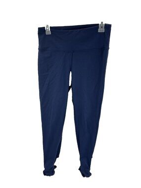 Sol & Mane Womens Leggings Medium Blue Yoga Athletic High Rise Criss Cross